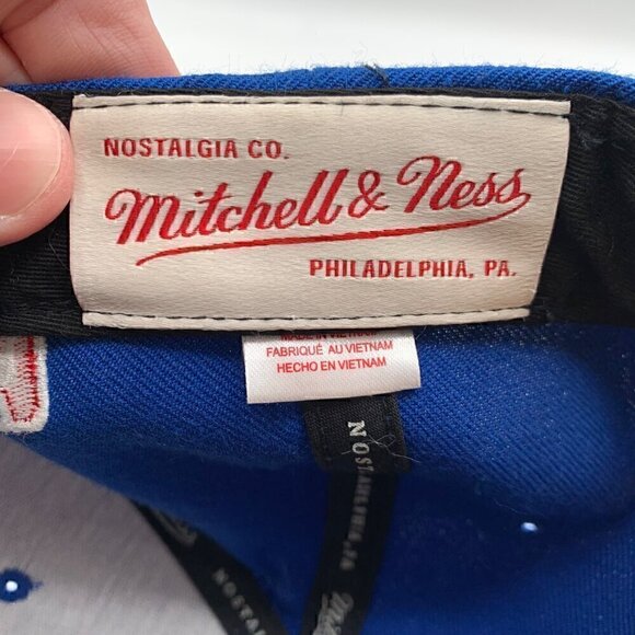 Golden State Warriors NBA Blue Gold Mitchell & Ness Snapback Hat - Picture 5 of 6
